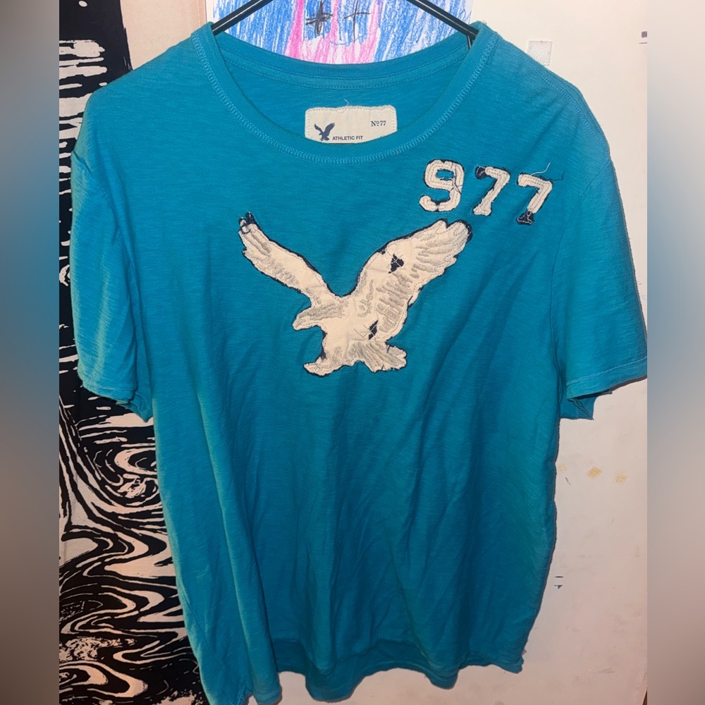 Vintage American Eagle Outfitters Blue Graphic Tee